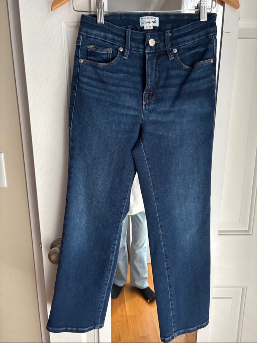 Good American Dolly Parton Jolean Petite Indigo Straight-Leg Women's Jeans